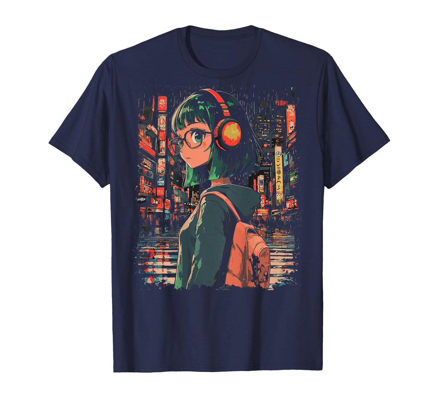 Anime Girl Japan Back Printed Graphic T-Shirt