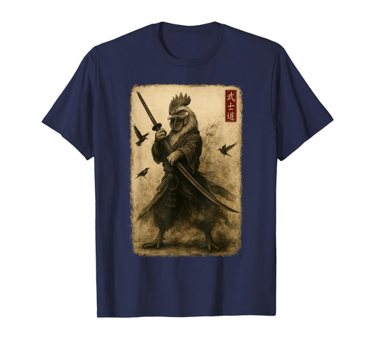 Samurai Chicken Japanese Art Chicken Warrior Bushido Katana T-Shirt