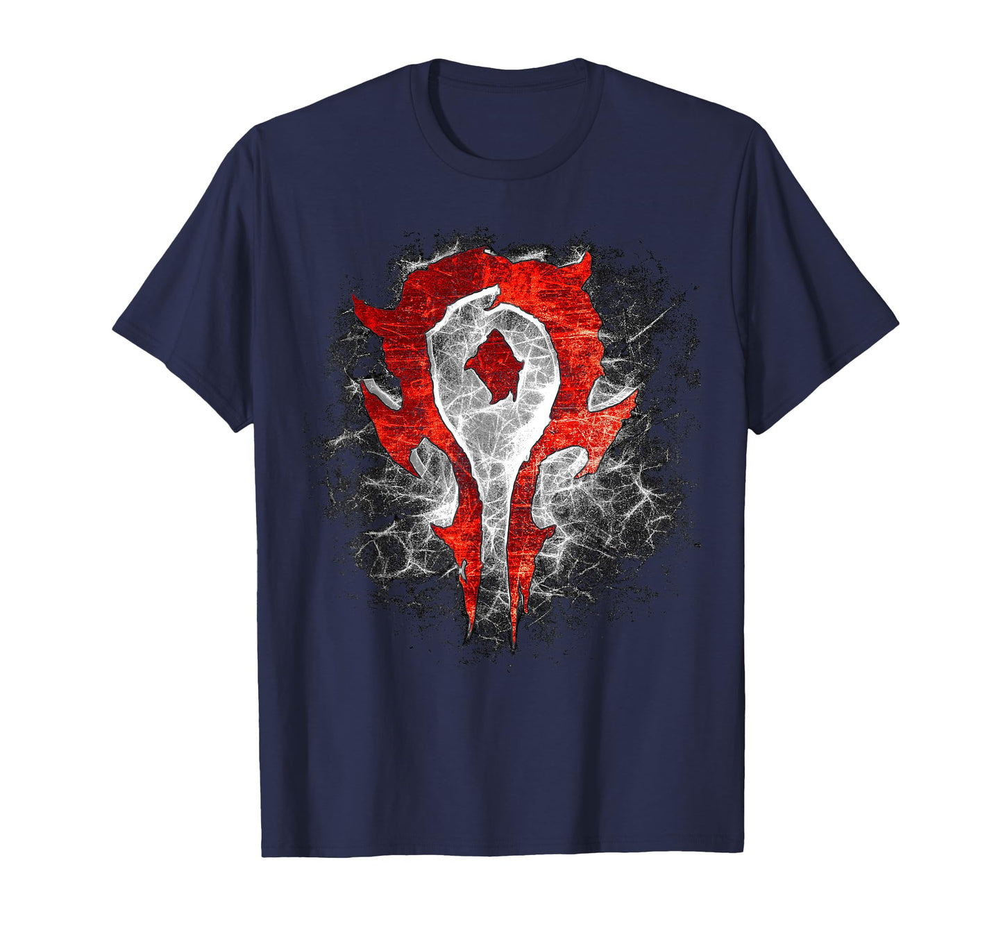 Warcraft Gaming Logo Horde Burst Fiery Crest Epic Gamer T-Shirt