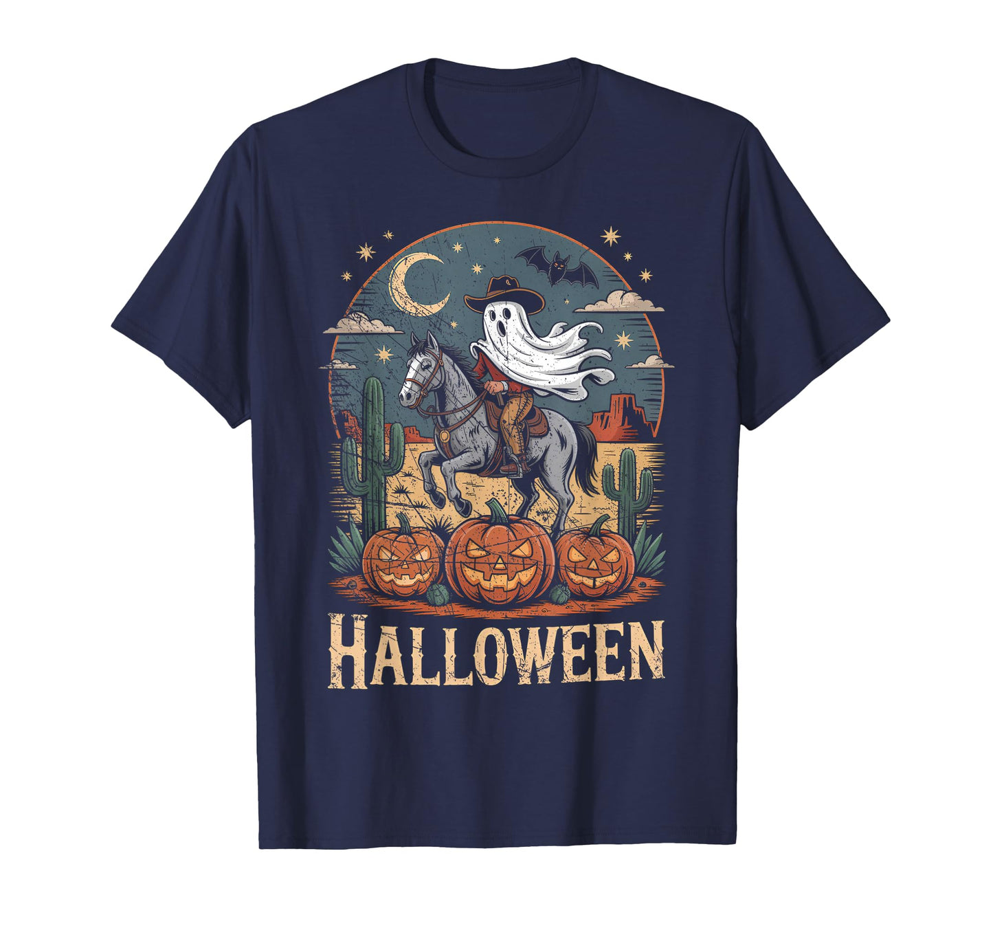 Ghost Riding Horse Halloween Season T-Shirt
