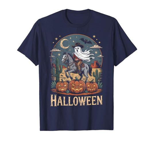 Ghost Riding Horse Halloween Season T-Shirt