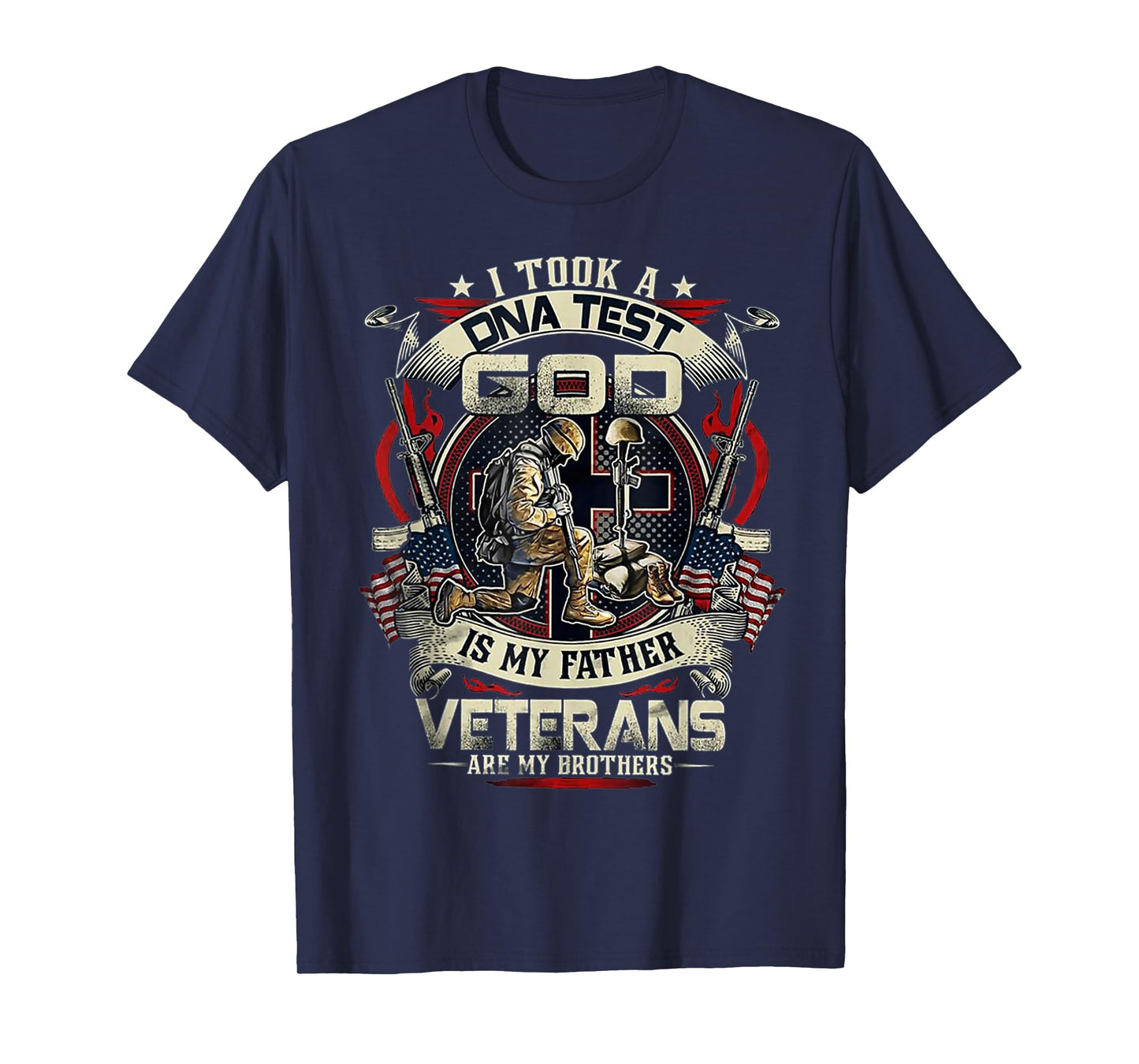 I Took A DNA Test God Is My Father Veterans Brothers T-Shirt