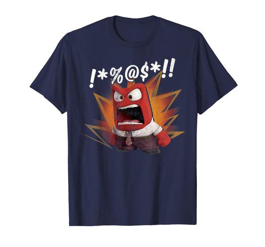 Disney Pixar Inside Out Vintage Anger Fire Explosion Logo T-Shirt