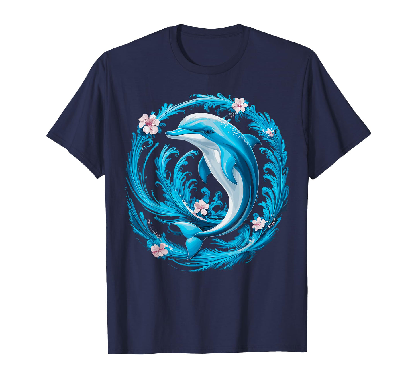 Cute Dolphin Floral T-Shirt
