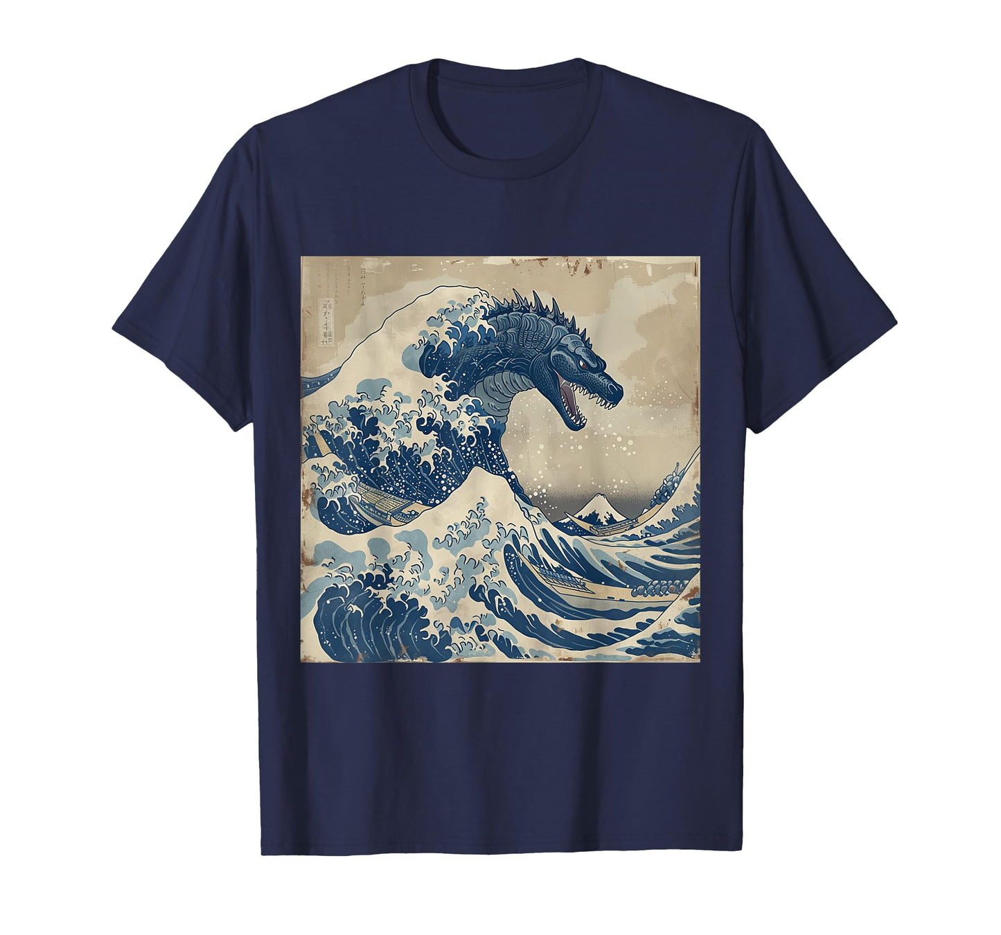 Japanese Kaiju In Hokusai Great Wave off Kanagawa T-Shirt