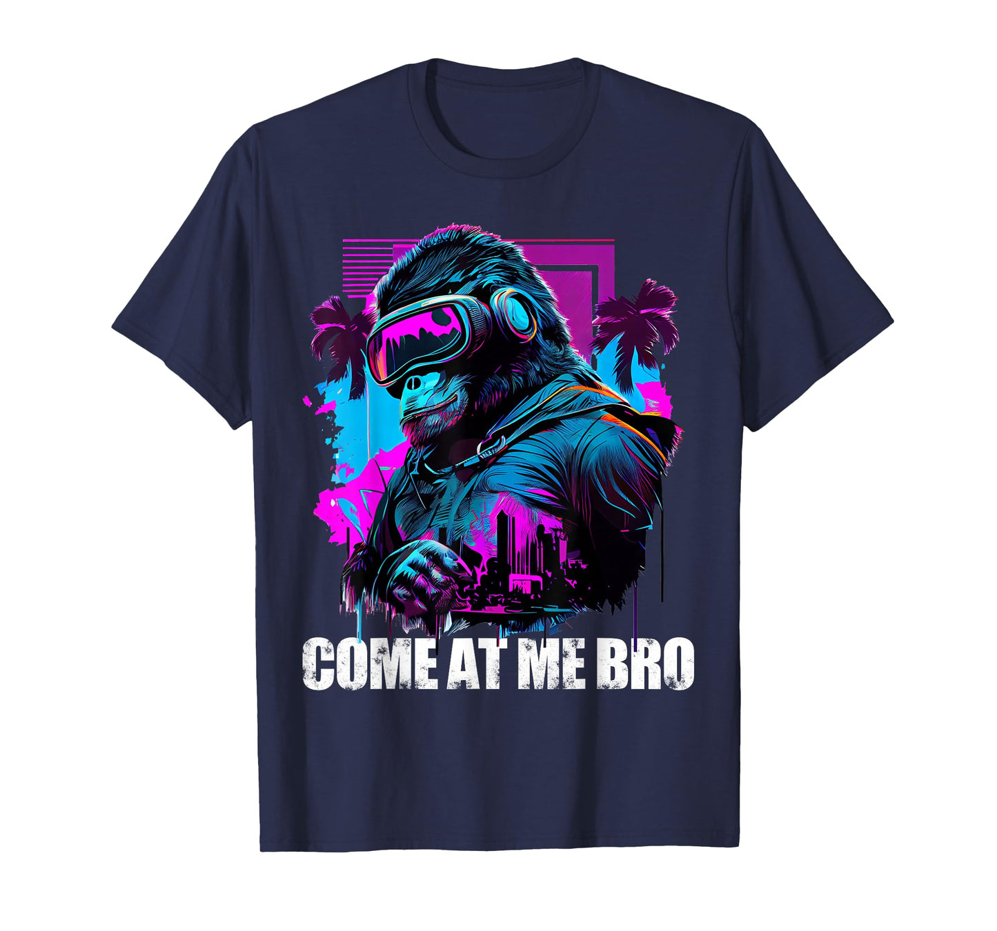 Come At Me Bro Funny Gorilla Monkey VR Gamer Virtual Reality T-Shirt