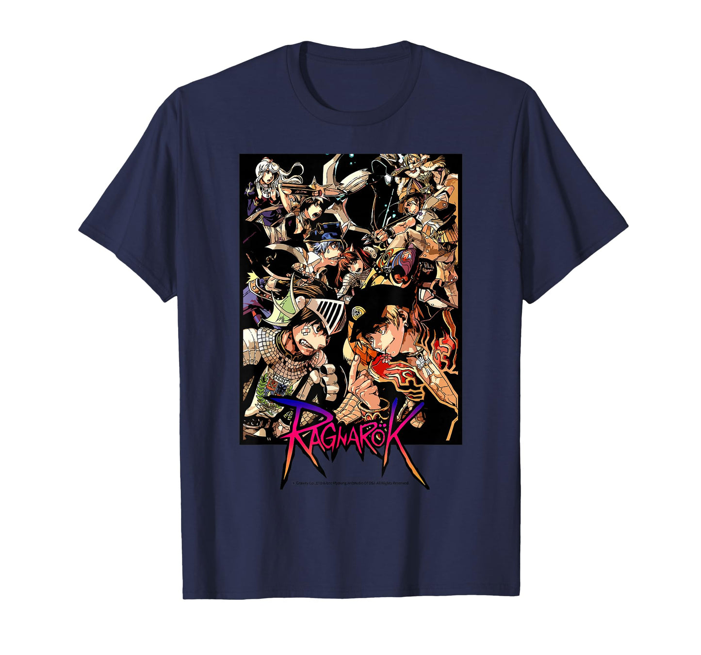 Ragnarok Official Characters Battle Scene Graphic Tee T-Shirt