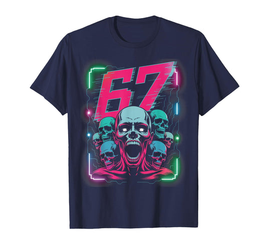67 Halloween SCP Horror Face Scary Costume Shirt Horror 6 7 T-Shirt