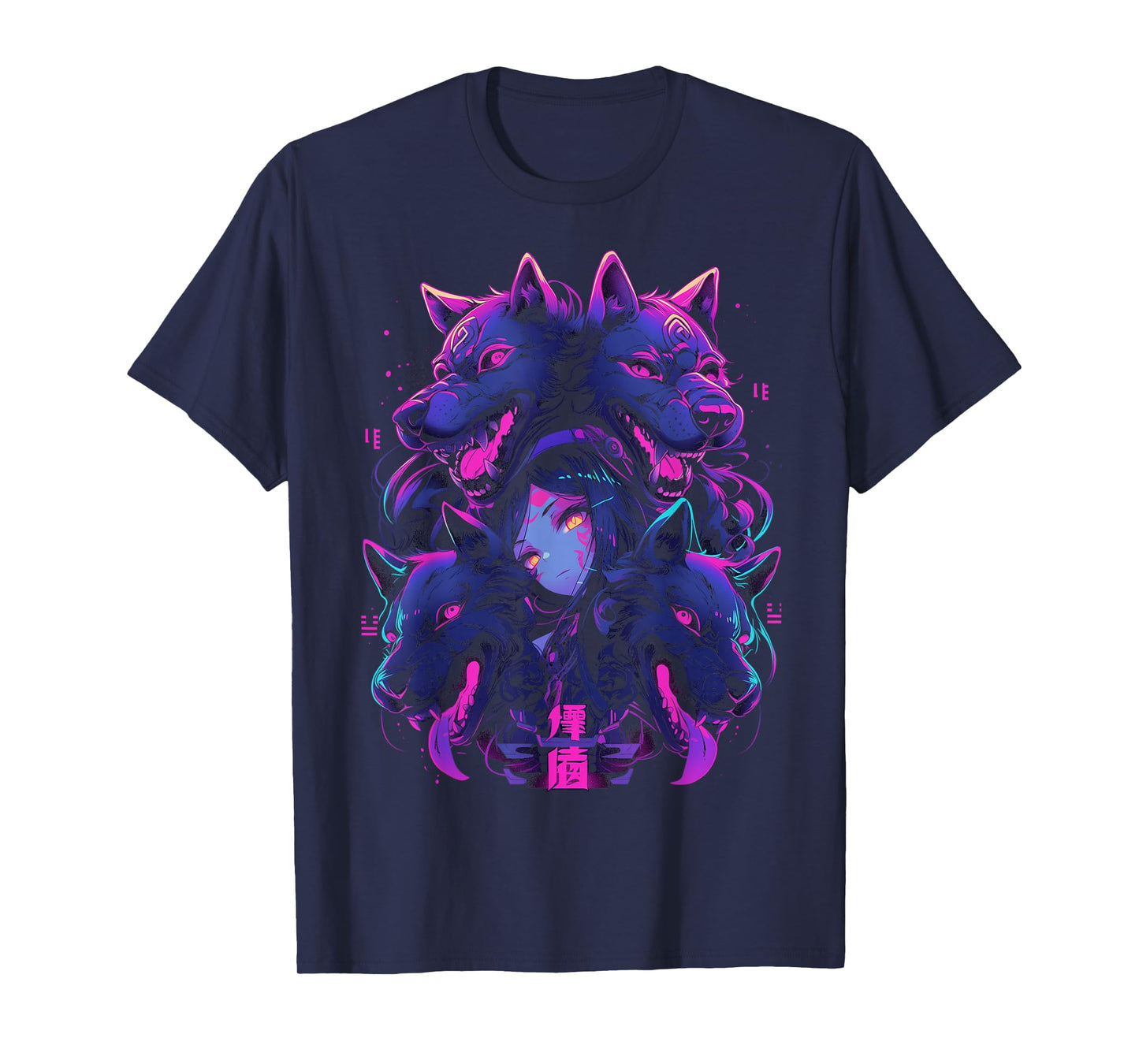 Anime Manga Cyberpunk Aesthetic Techwear Harajuku | Wolf T-Shirt
