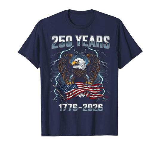 250th Birthday USA Anniversary Patriotic Eagle 1776-2026 T-Shirt