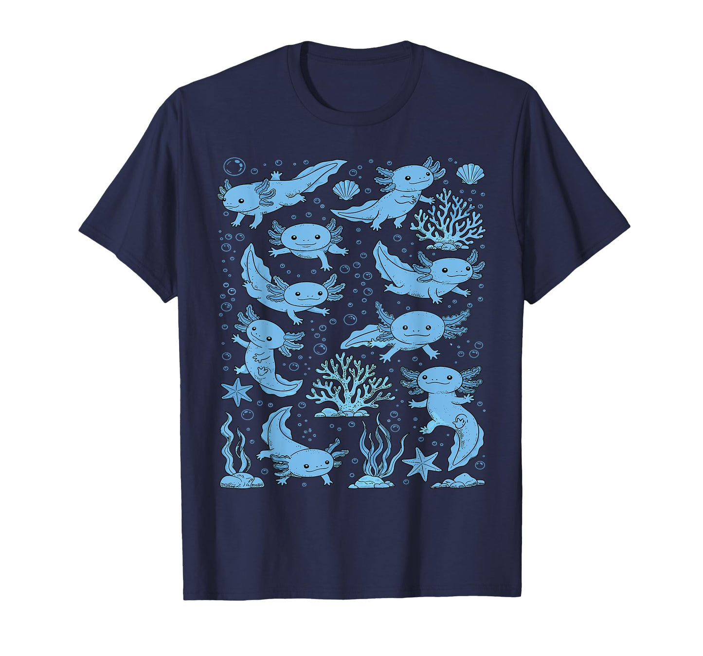 Kawaii Axolotl Underwater Sea Life Ocean T-Shirt