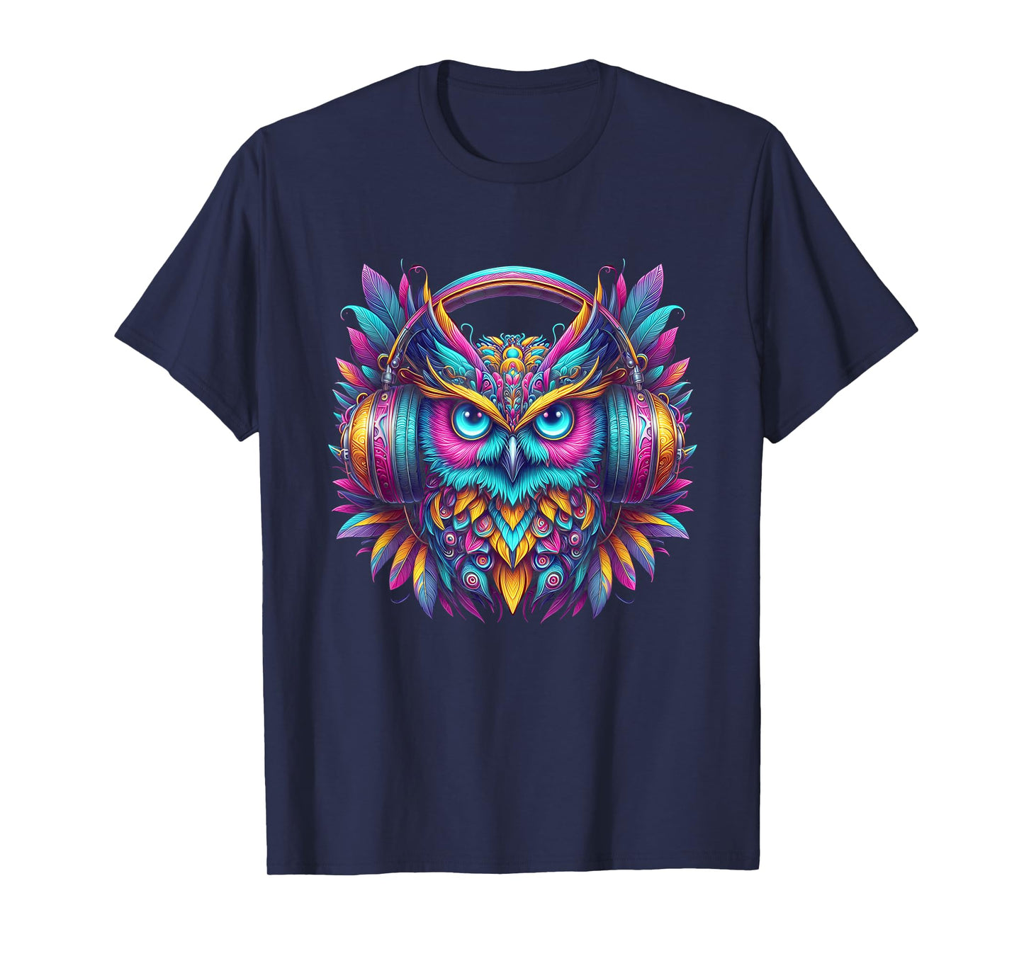 Rave Rainbow Owl House EDM Festival Raver Animal EDC T-Shirt