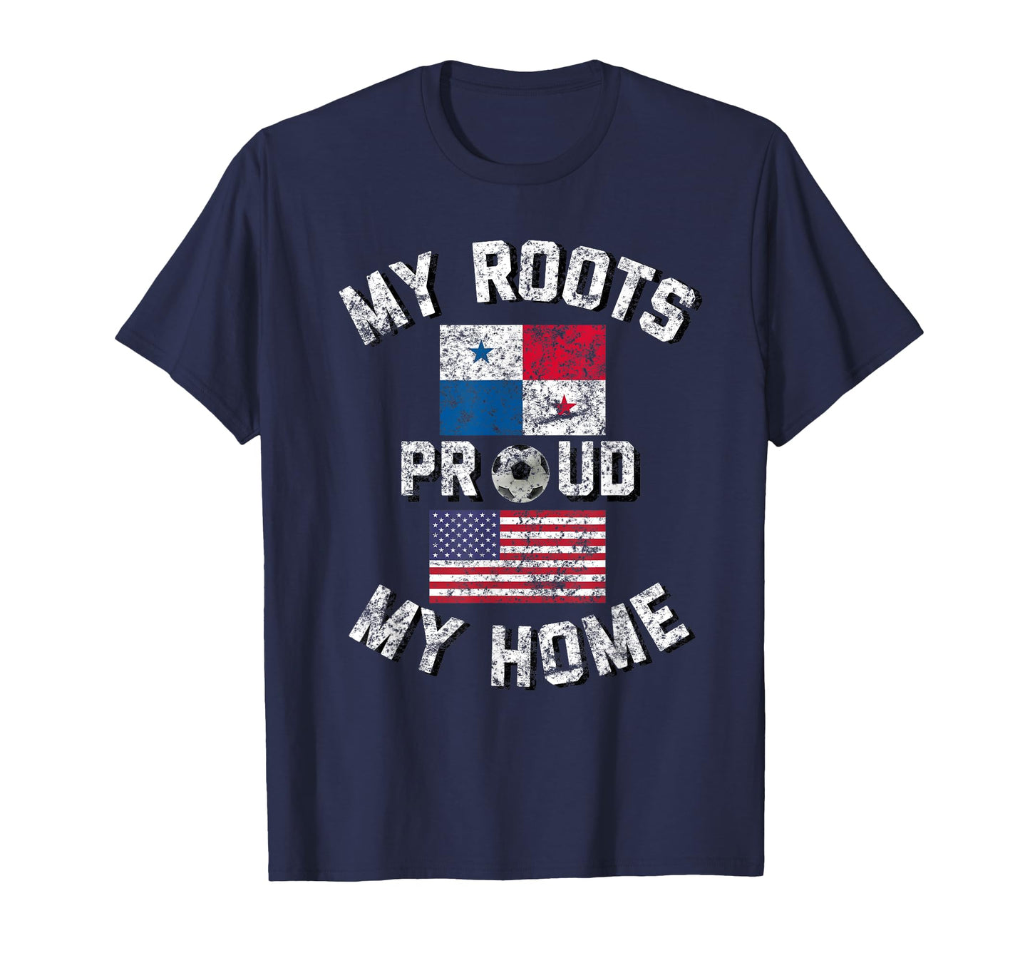Panama Soccer My Roots My Home Vintage Flag Fan Shirt T-Shirt