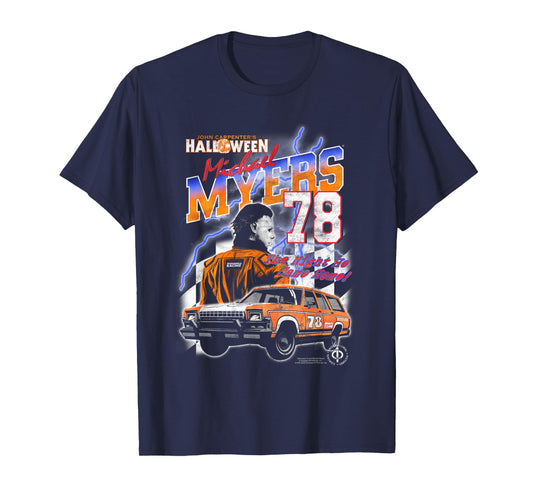 Halloween Haddonfield Racing Michael Myers 78 Horror Movie T-Shirt