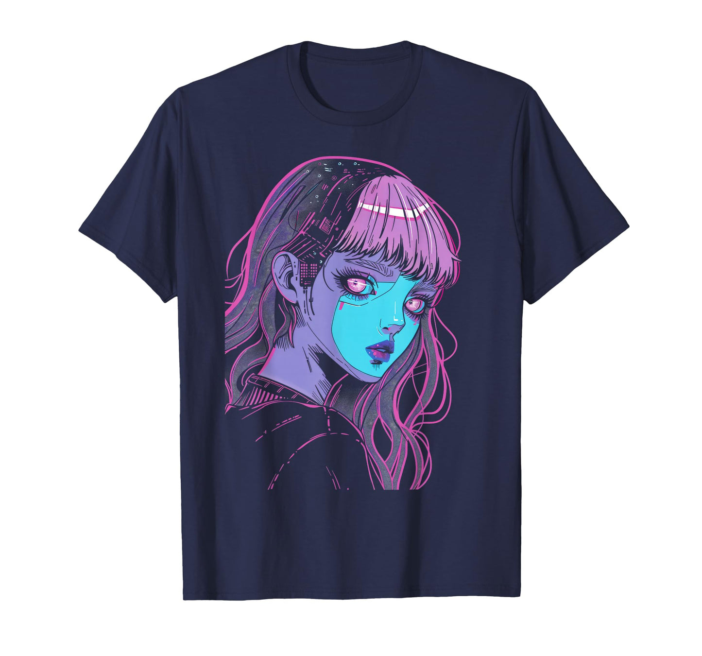 Anime Manga Cyberpunk Vaporwave Cosmic Aesthetic Fantasy Art T-Shirt