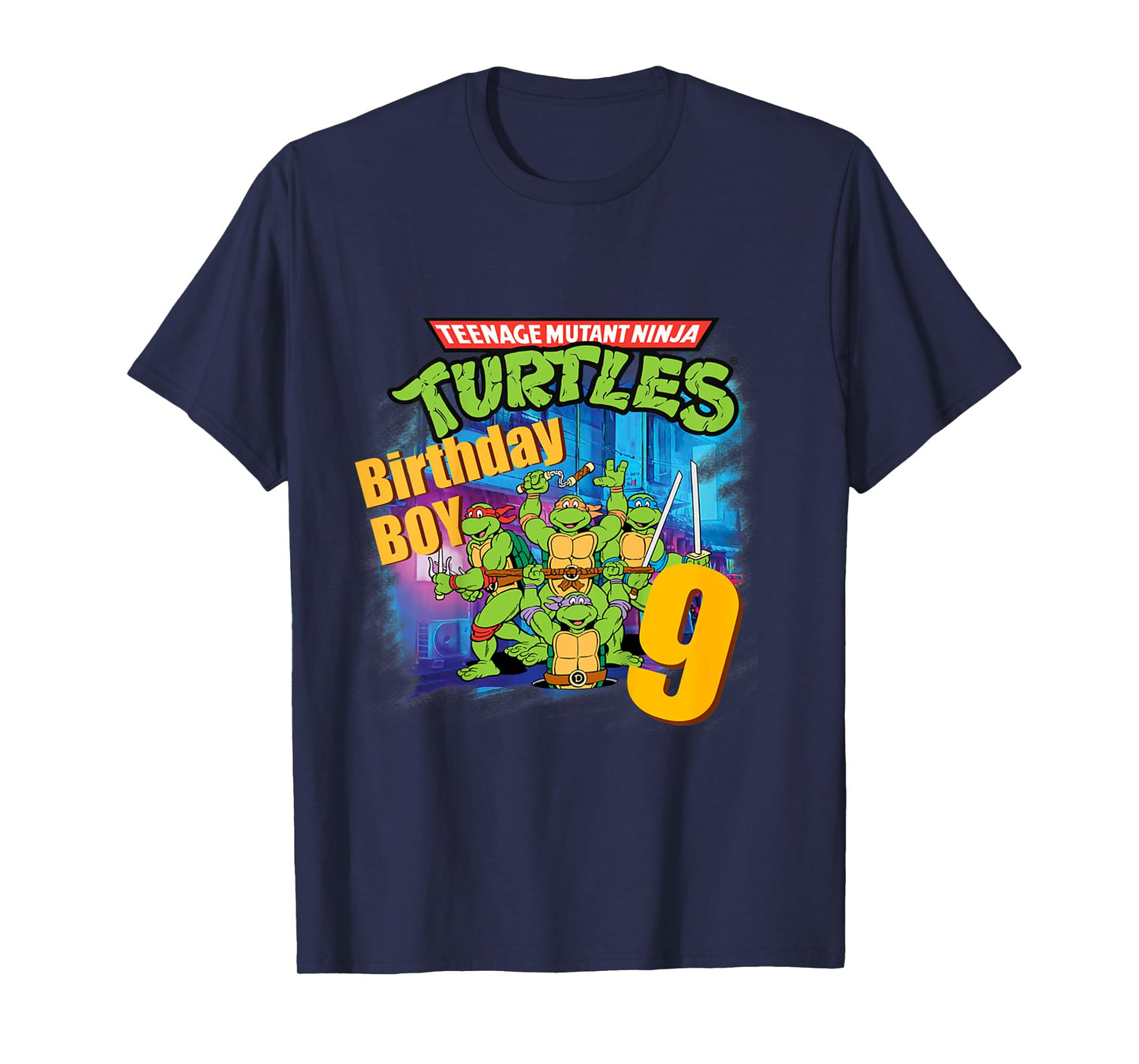 Mademark x Teenage Mutant Ninja Turtles - Kids Original Teenage Mutant Ninja Turtles Classic 9th Birthday T-Shirt