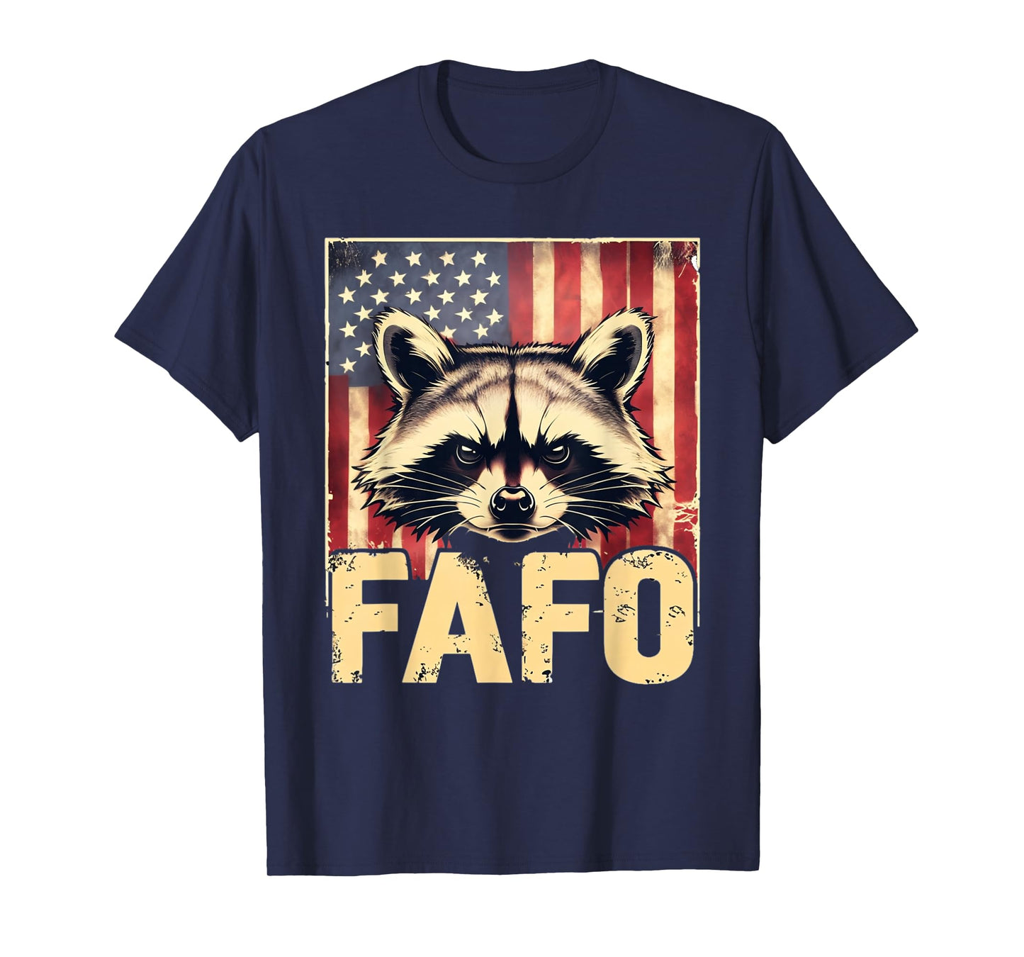 FAFO Raccoon American Flag Patriotic T-Shirt