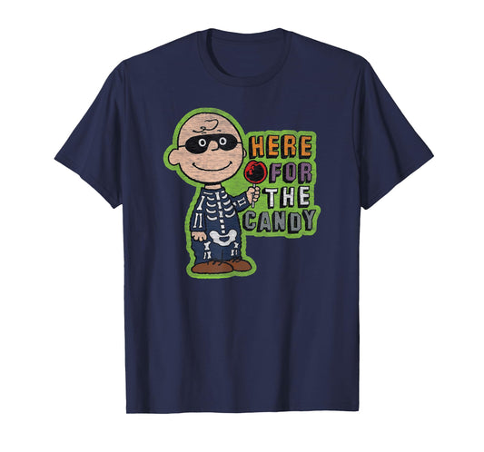 Peanuts - Charlie Brown Halloween Skeleton Candy T-Shirt