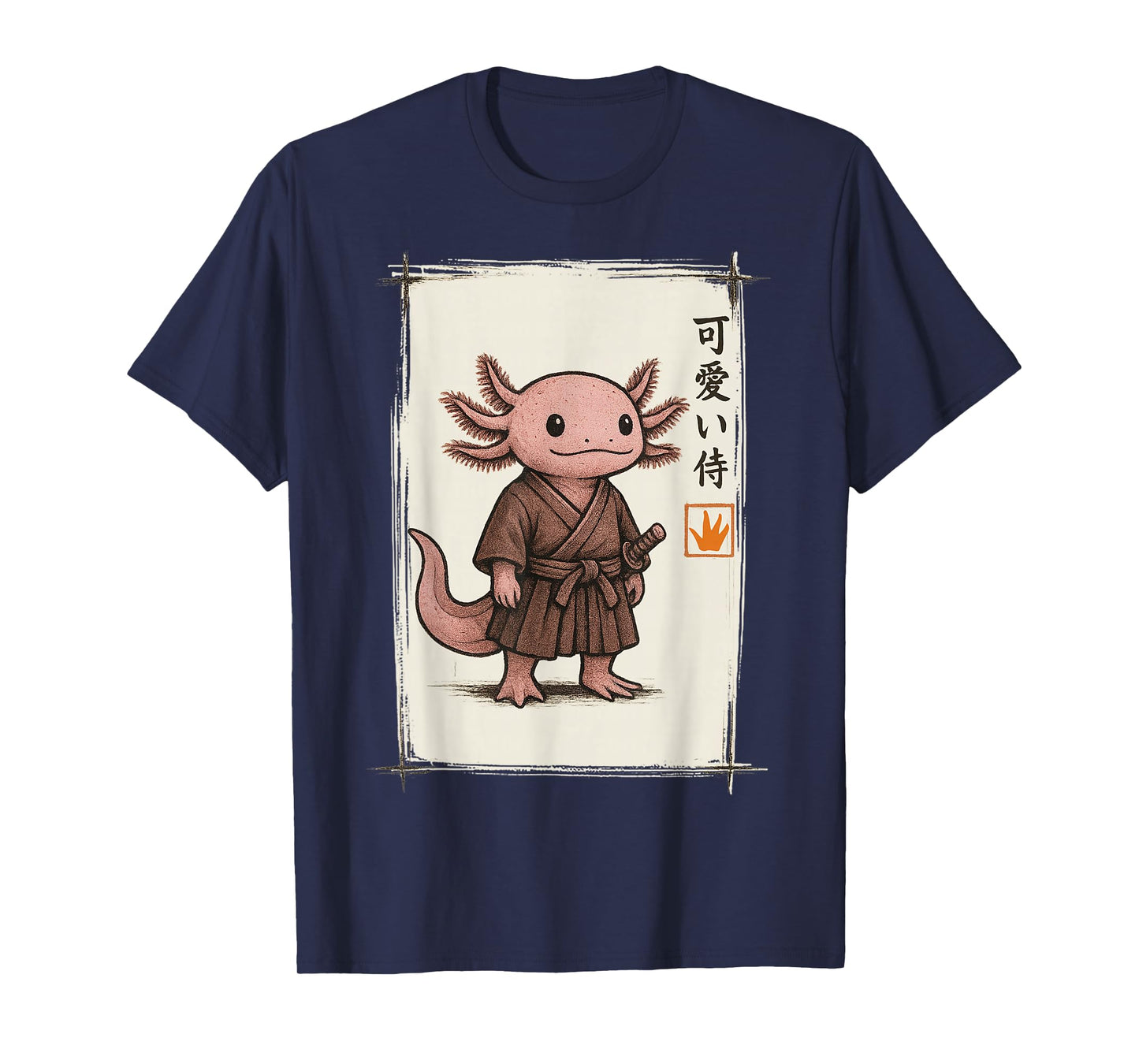 Samurai Axolotl Japanese Art Anime Funny Gifts Men Women Kid T-Shirt