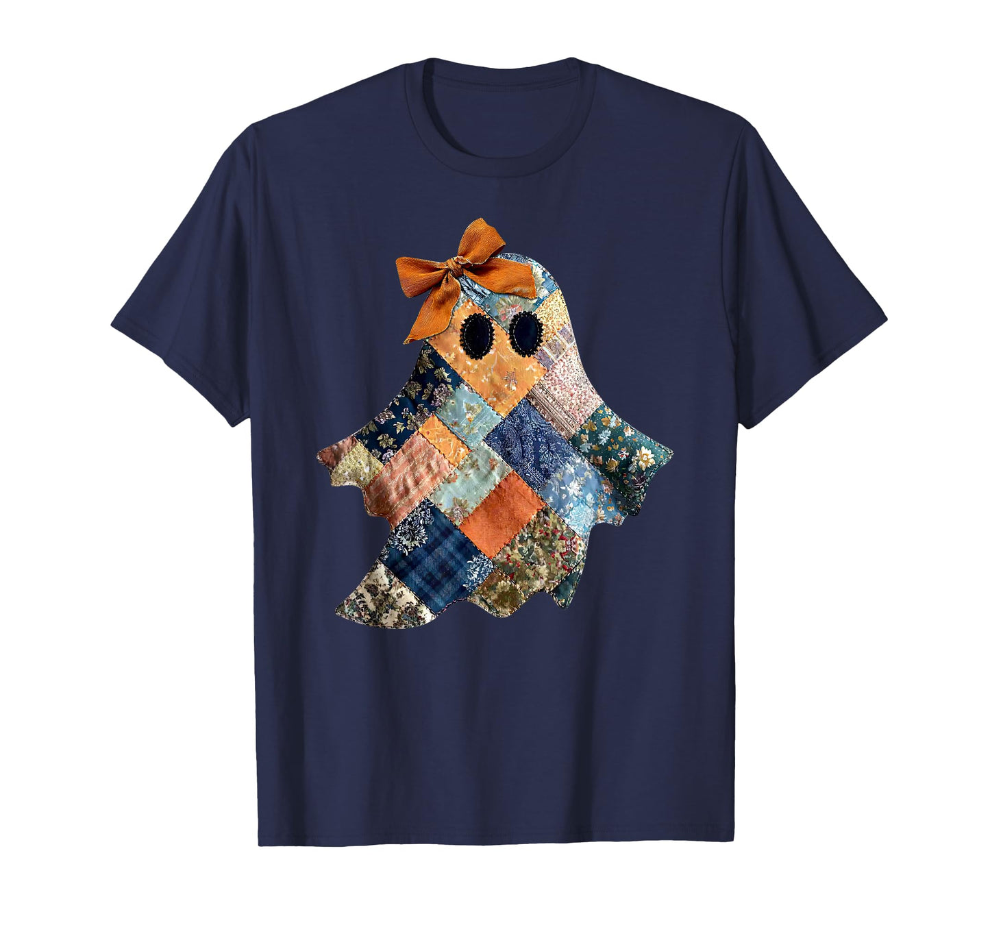 Patchwork Quilter Fall Ghost Bow Quilt Block Autumn Quilting T-Shirt