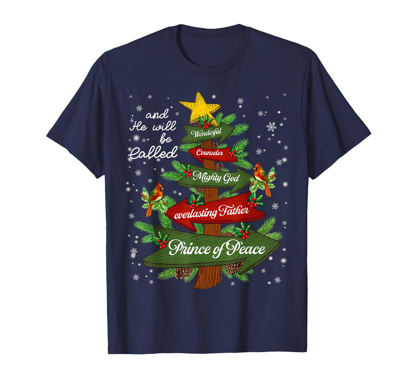 Christian Jesus Christmas Tree Pajamas Xmas Men Women T-Shirt