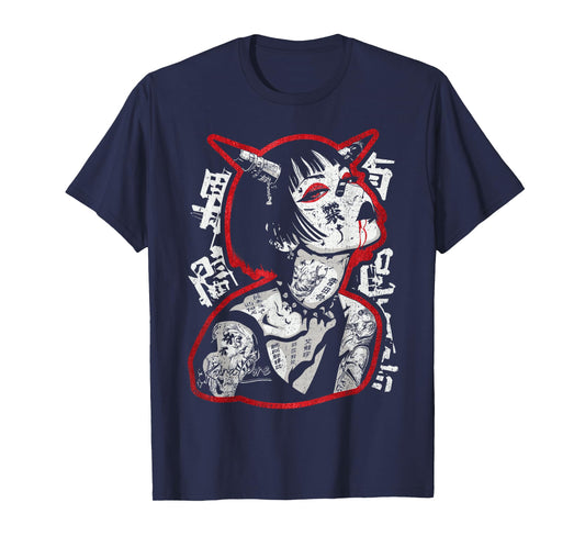Japanese Streetwear Cyberpunk Y2K Techwear Retro Manga Anime T-Shirt