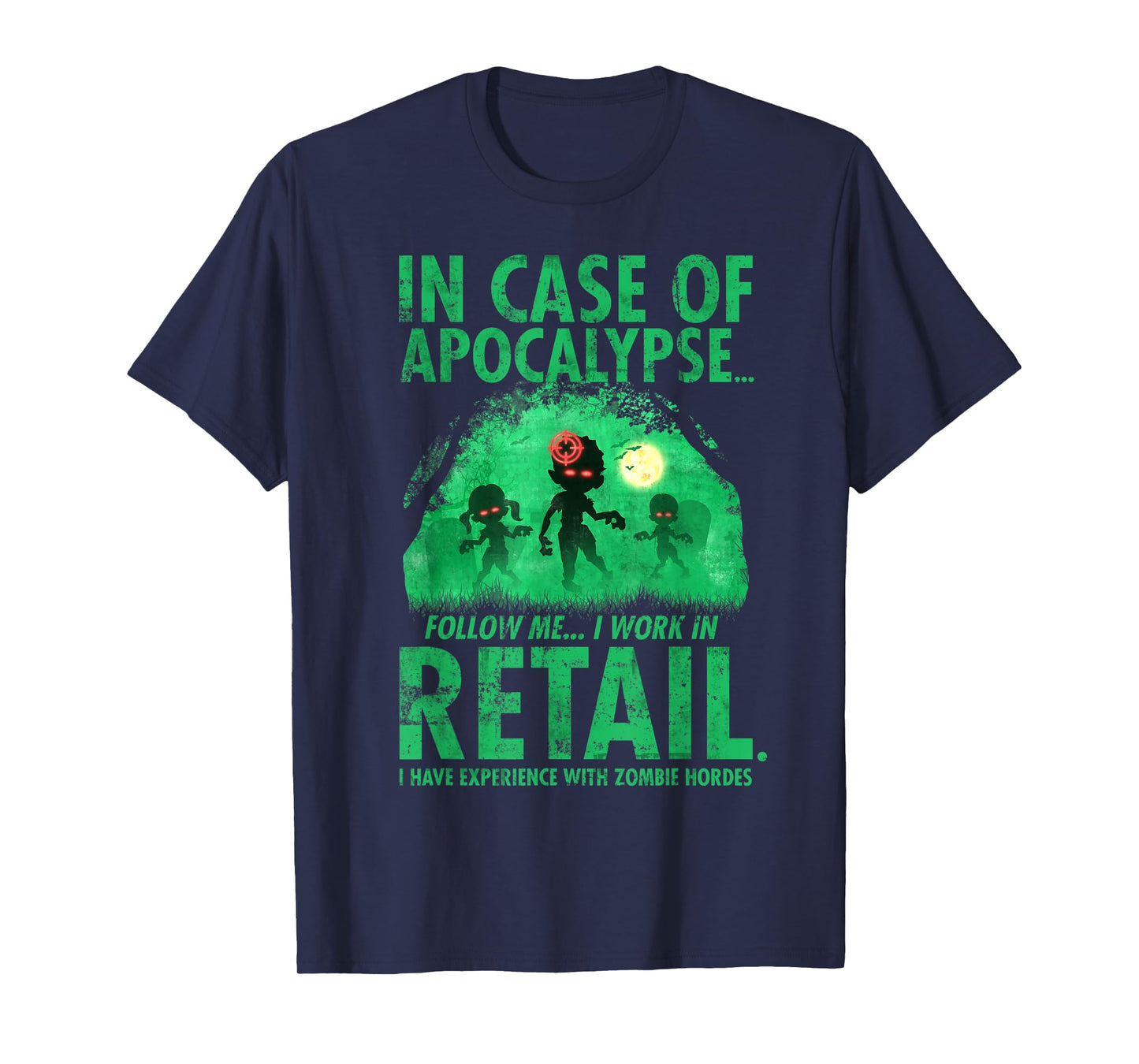 Retail Worker Funny Zombie Halloween T-Shirt