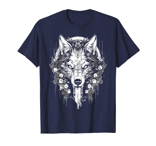 Occult Horror Alt Aesthetic Witchy Gothic Furry Wolves Wolf T-Shirt