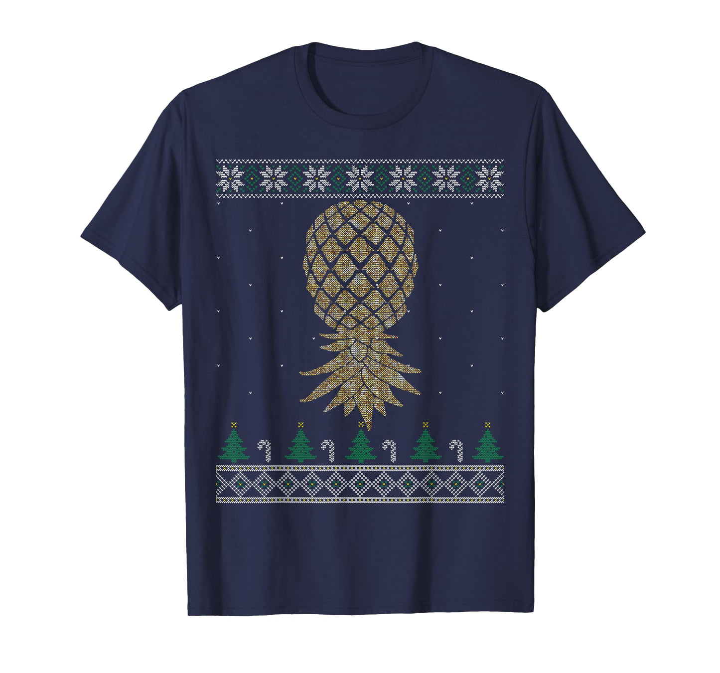 Swingers Upside Down Pineapple Party Ugly Christmas Sweater T-Shirt