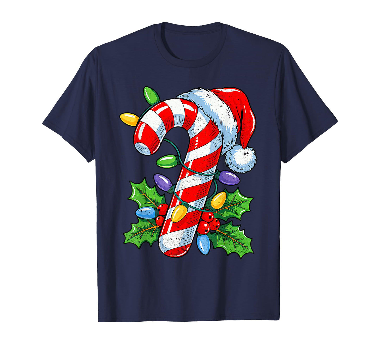 Candy Cane Crew Christmas Lights Family Matching Xmas Girls T-Shirt