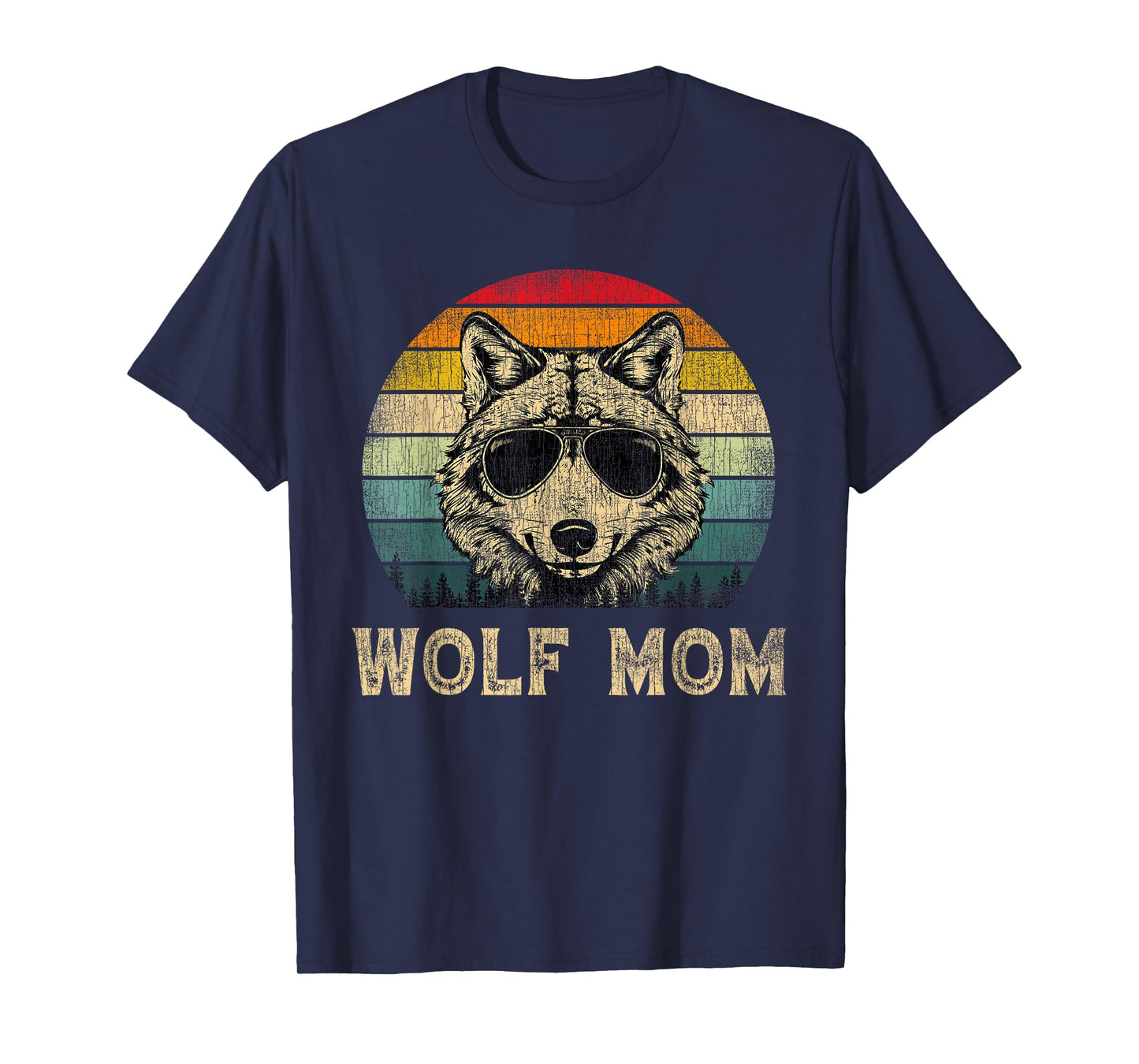 Vintage Wolf Mom Wolf Lovers Mommy Mother's Day T-Shirt