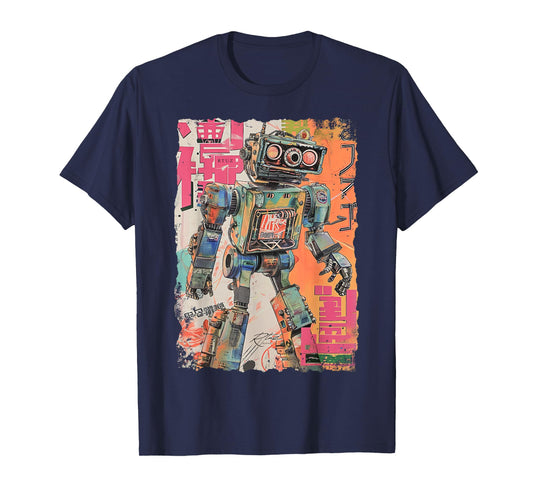 Hip Hop Y2K Vintage Hipster Edgy Urban Streetwear Robot T-Shirt