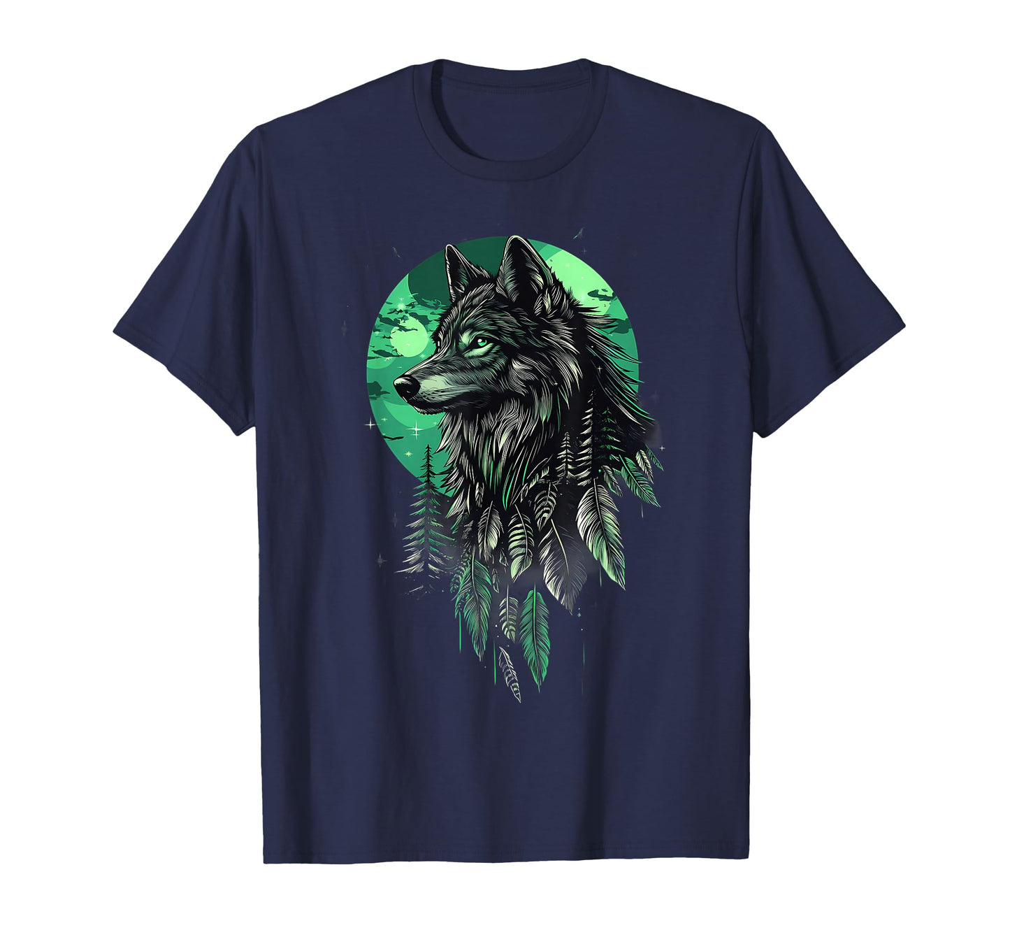 Native American Wolf Native American Pride Indian Tribe T-Shirt