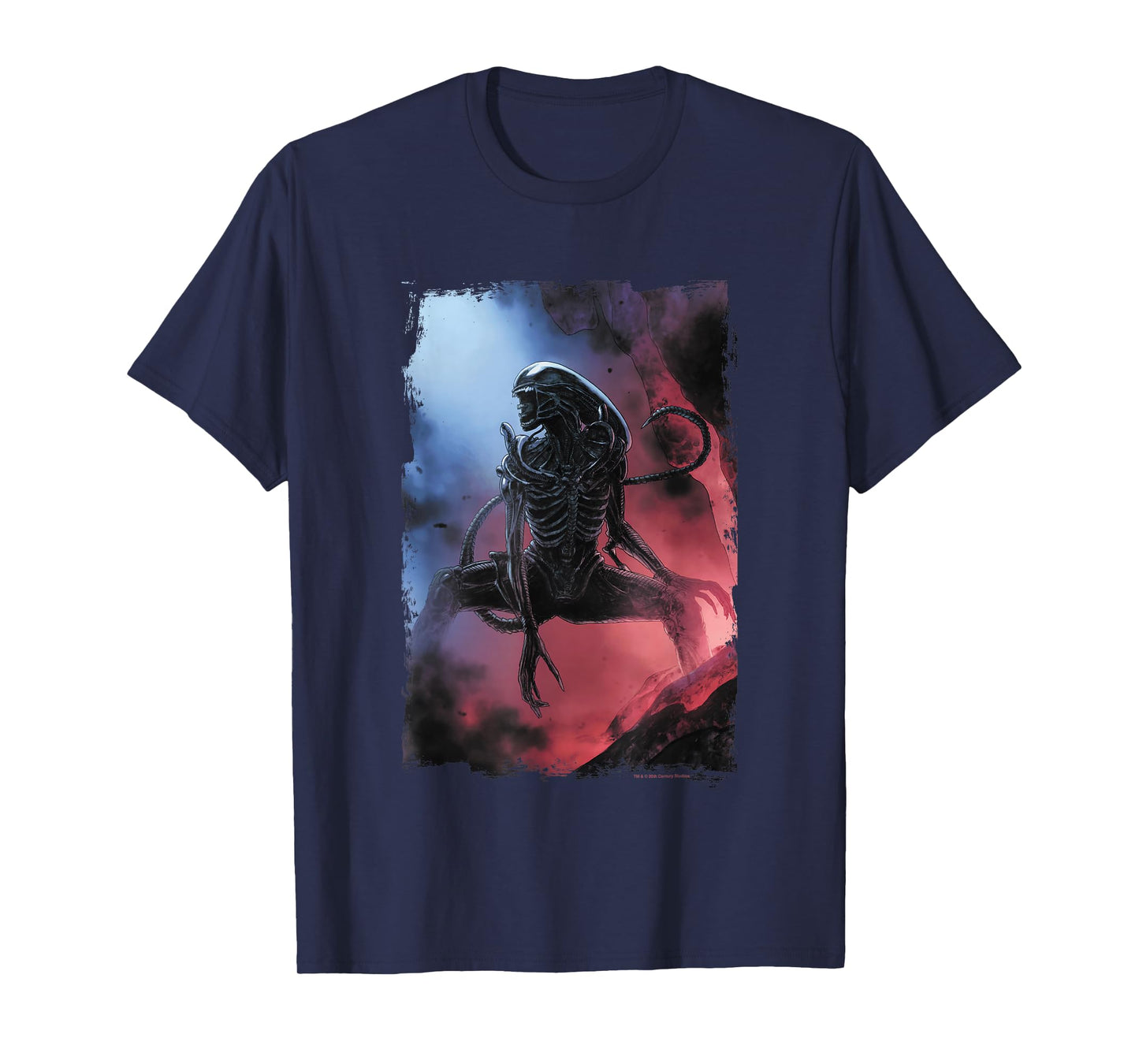 Aliens Iconic Dangerous Xenomorph Roar Big Chest Poster T-Shirt