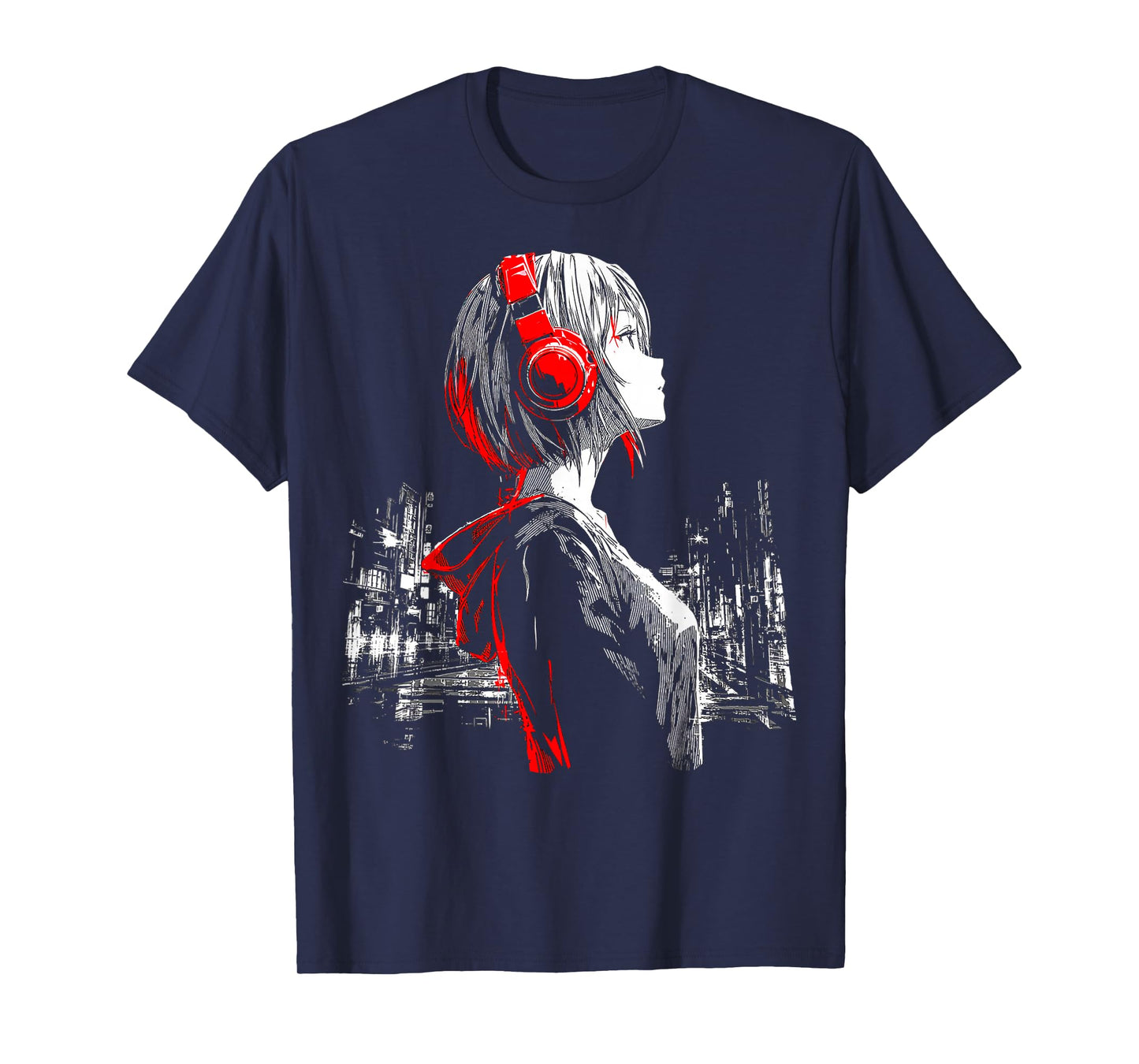 Anime Headphones Girl T-Shirt