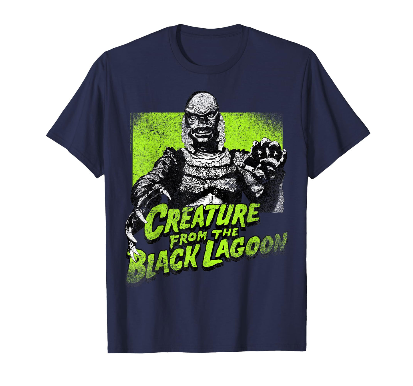 Universal Monsters Creature from The Black Lagoon Green T-Shirt Small