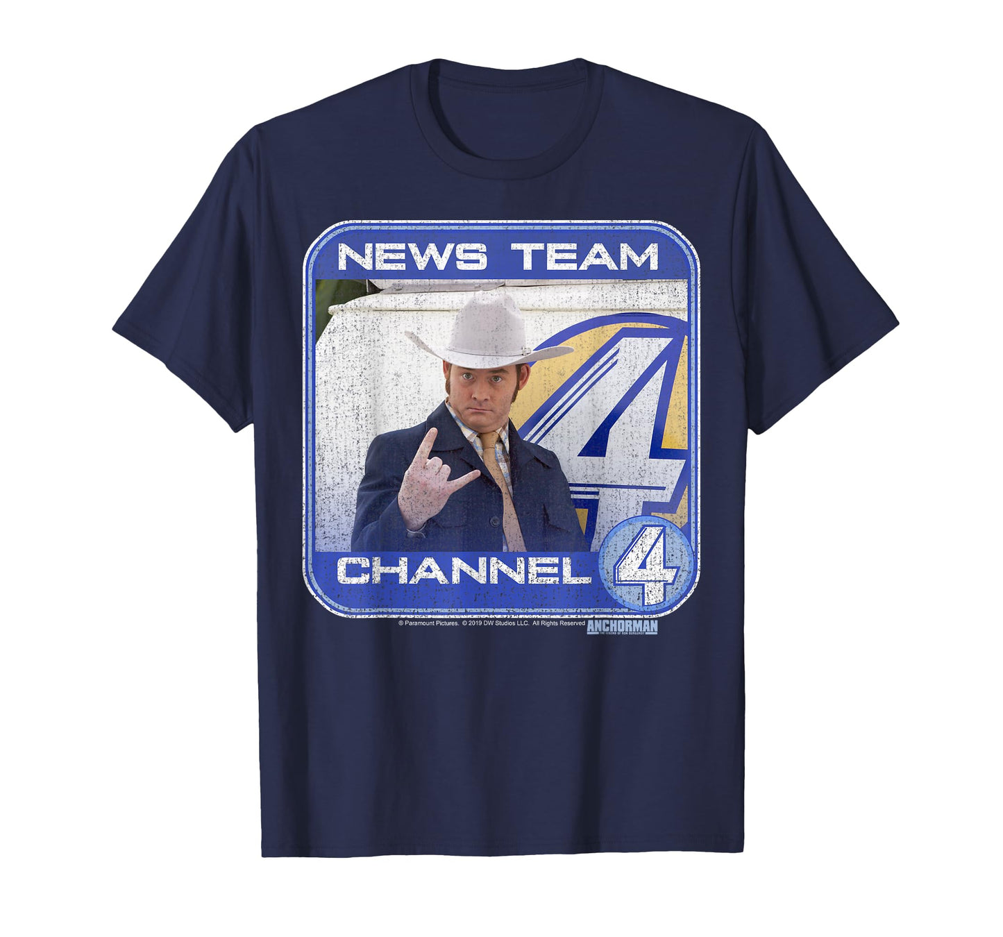 Anchorman Champ Kind Channel Four Portrait Panel T-Shirt