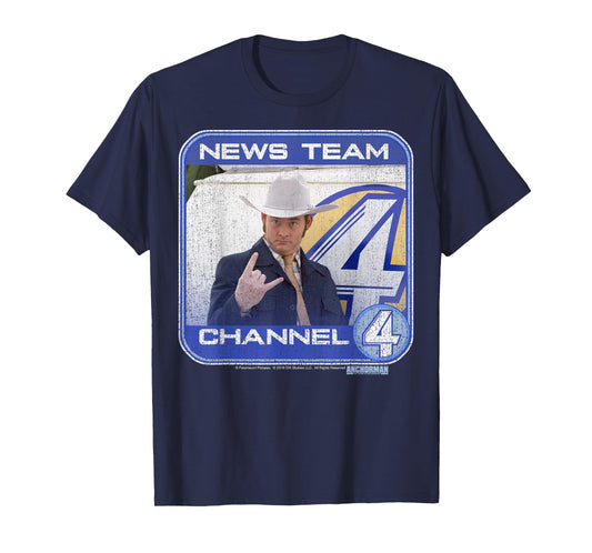 Anchorman Champ Kind Channel Four Portrait Panel T-Shirt