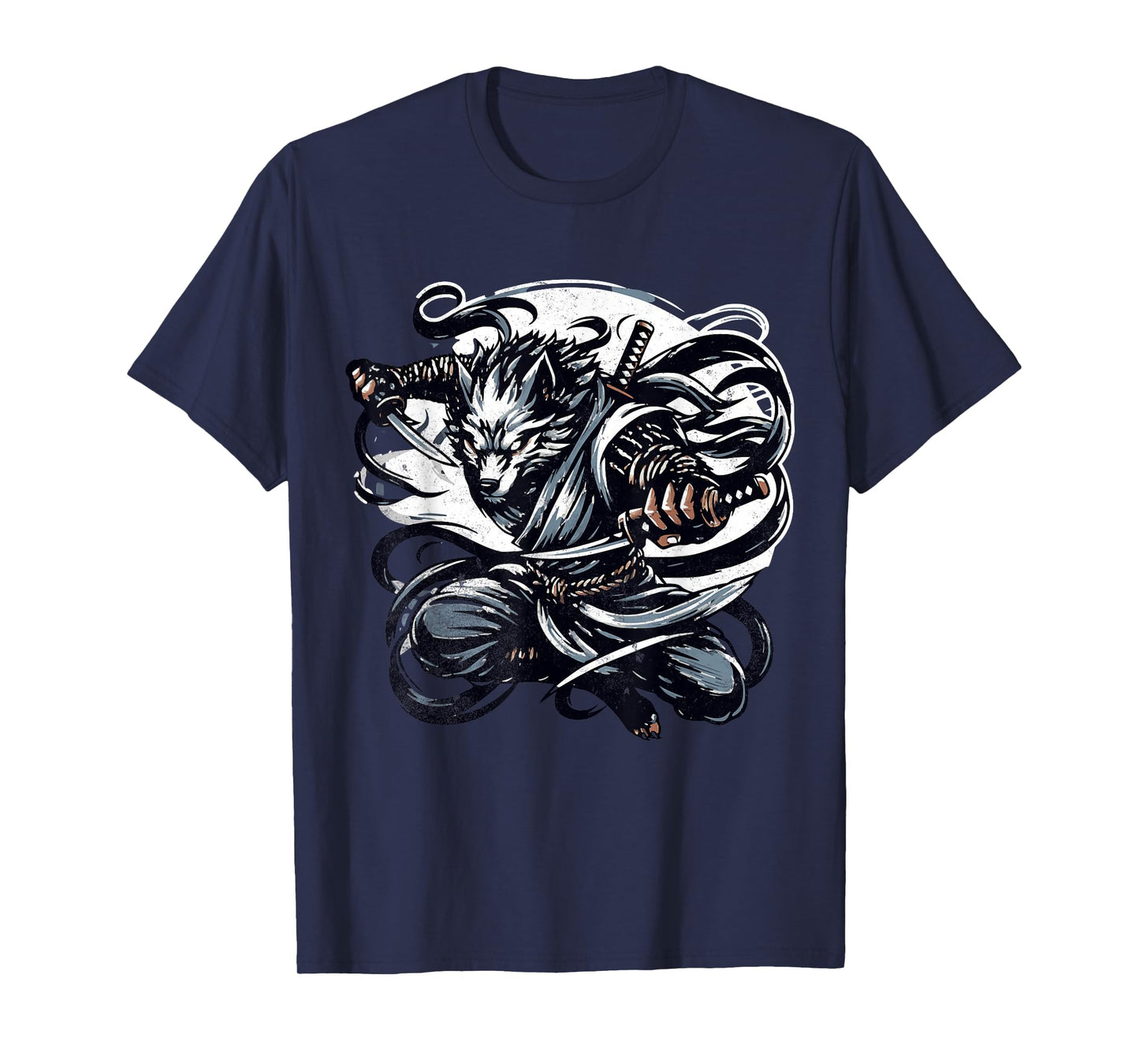 Werewolf Ninja Mystique Mythical Wolf Ninja Anime T-Shirt