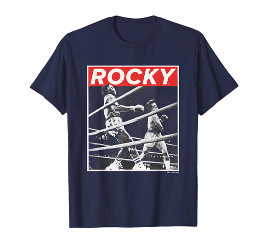 Rocky Savage Punch Apollo Creed Fight Vintage Panel T-Shirt