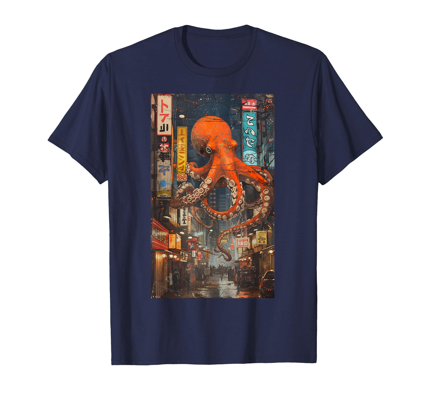 Japanese Kaiju Octopus Tee T-Shirt