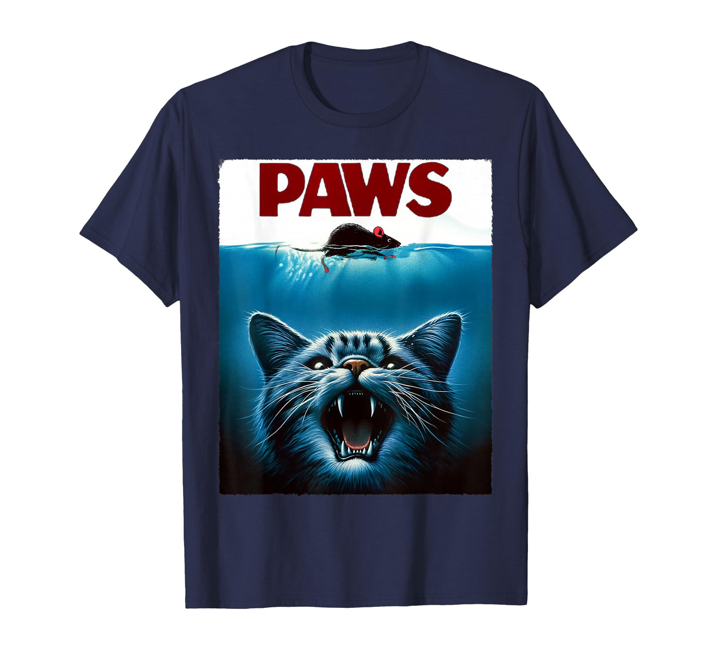 Paws Cat and Mouse Parody Funny Cat T-Shirt