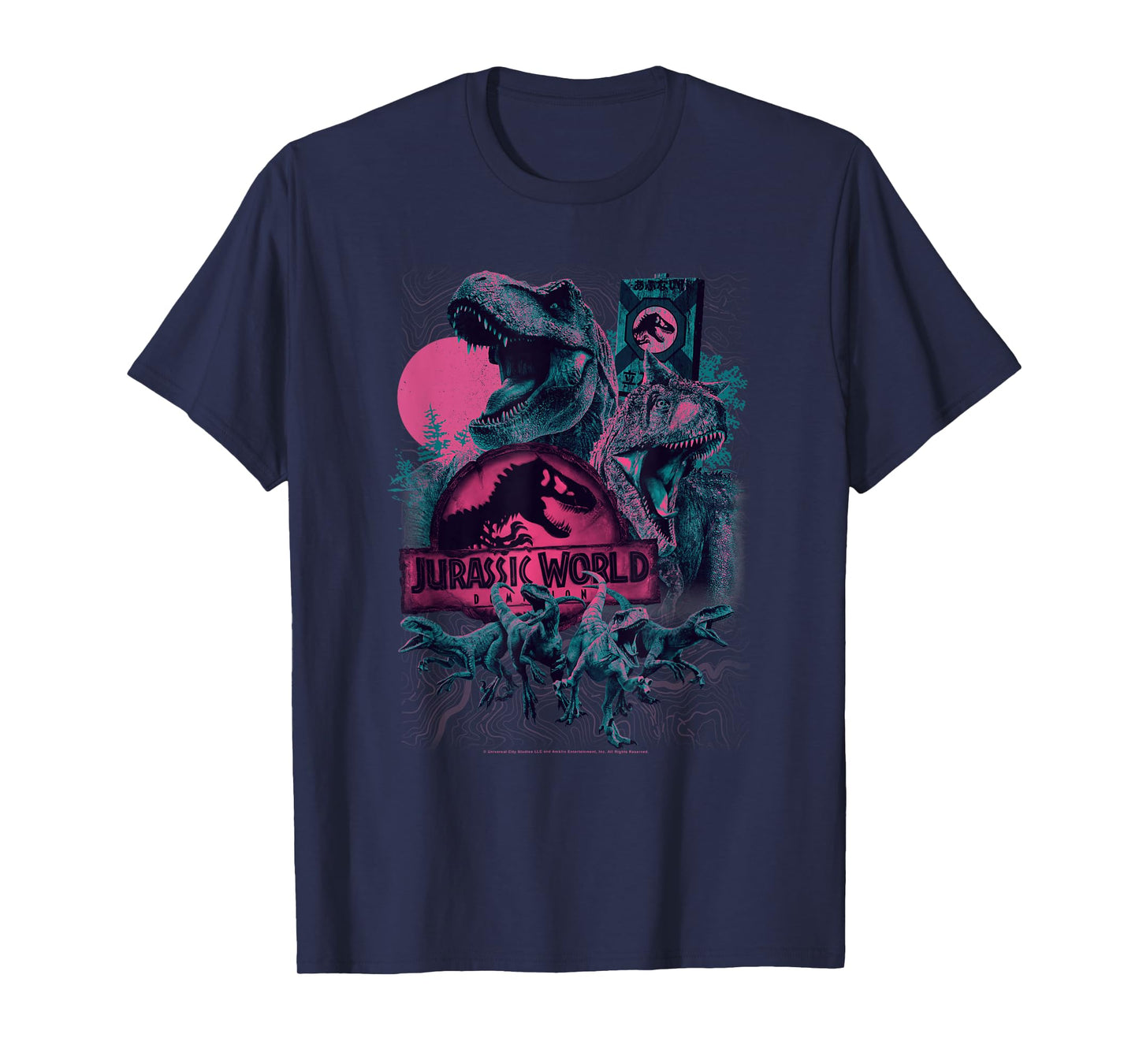 Jurassic World Dominion Unstoppable Dino Attack Poster T-Shirt