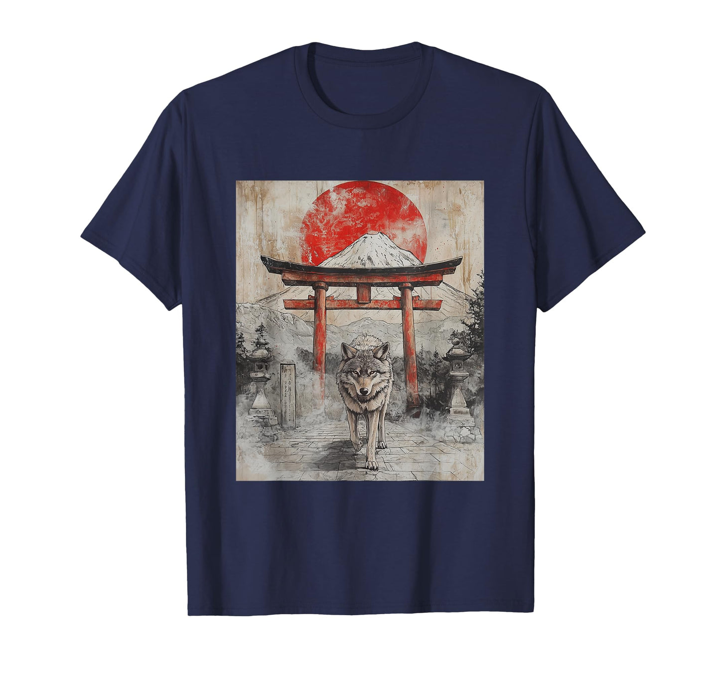 Wolf Wolves Japan Japanese Funny Anime Graphic T-Shirt