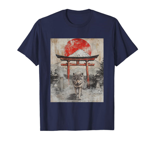 Wolf Wolves Japan Japanese Funny Anime Graphic T-Shirt