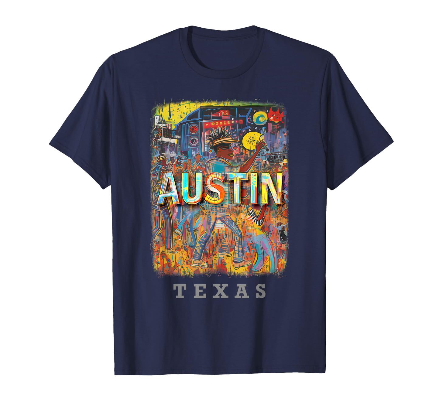 Austin Texas TX Live Music Scene SD706 T-Shirt