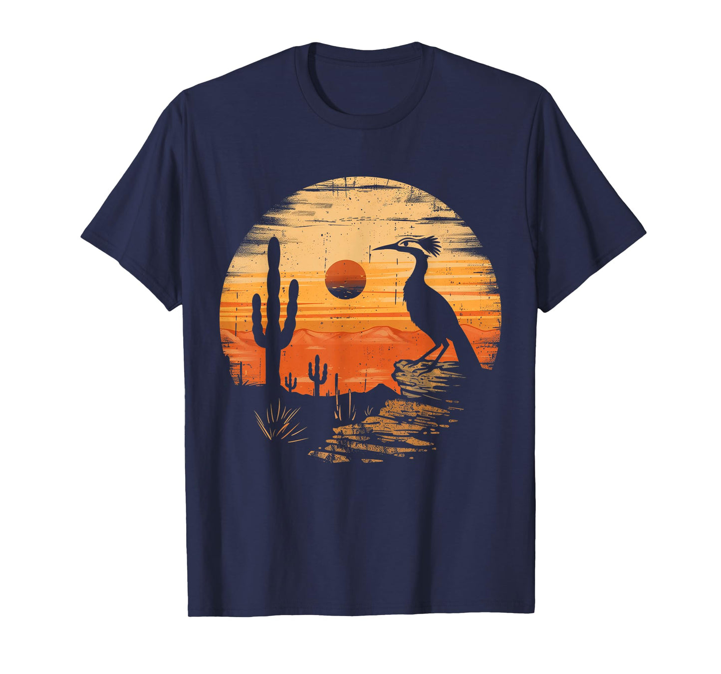 Roadrunner Bird Desert Landscape Cactus Arizona Texas Nevada T-Shirt