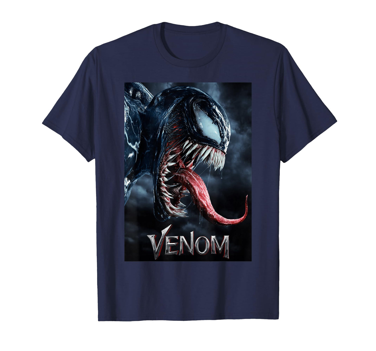 Marvel Venom Tongue Out Poster Graphic T-Shirt T-Shirt Small
