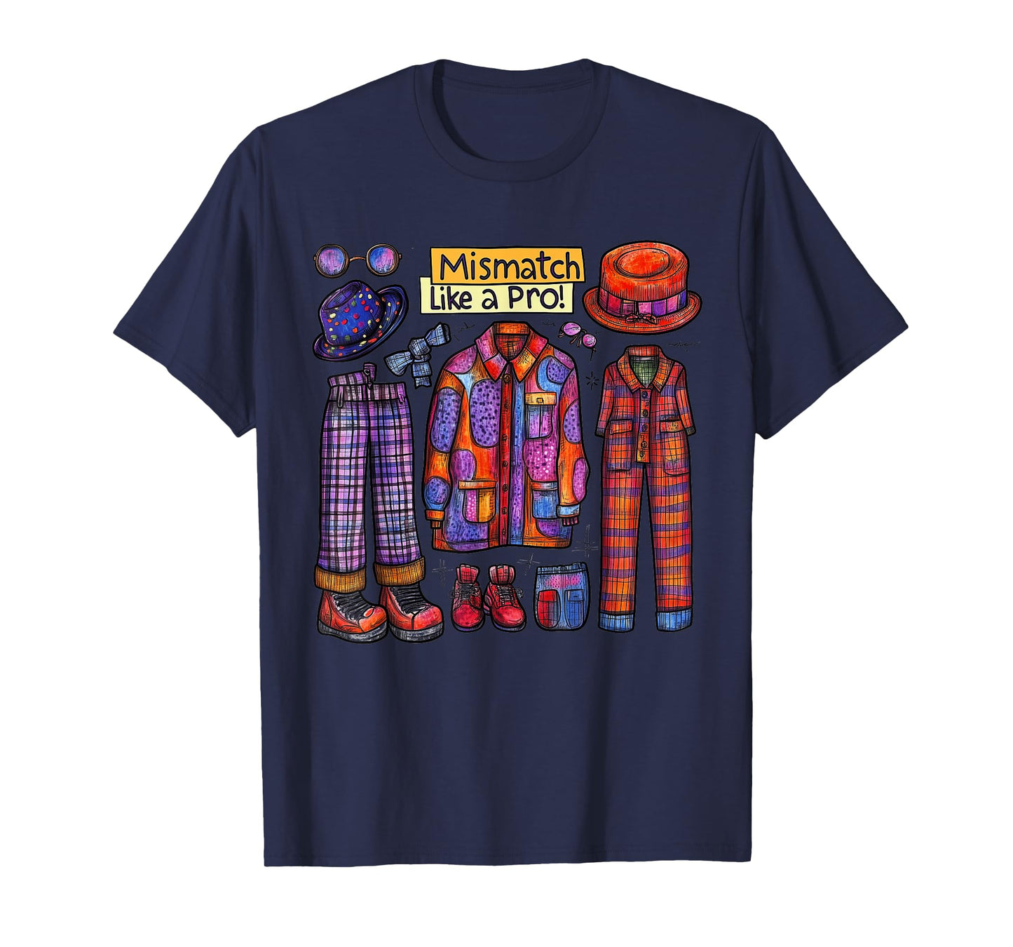 Mismatch Like a Pro Funny Spirit Week Crazy Outfit T-Shirt