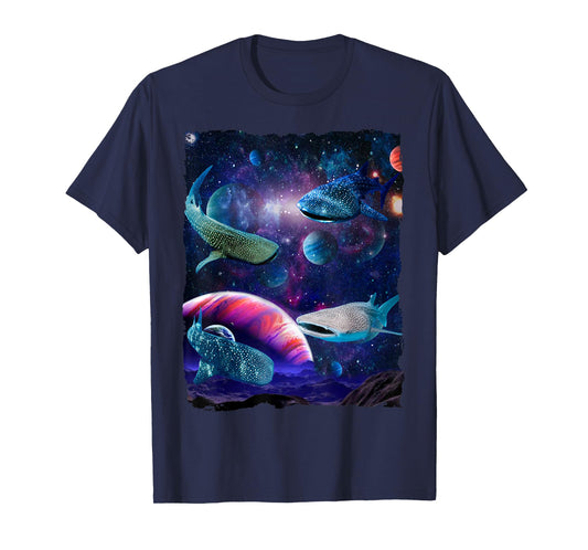 Sharks Universe Space Random Galaxy Fish water Whale Shark T-Shirt